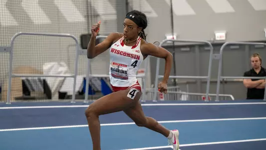 Kiley Robbins competes at the Badgers Windy City Invitational on Feb. 9 2024