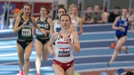 Madison Mooney competes at the Badgers Windy City Invitational on Feb. 9 2024