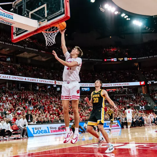 Nolan Winter (31) against Iowa earlier this season