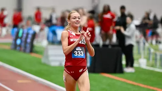 Leane Willemse wins the 5000 meters at the Big Ten Indoor Championships (Feb. 23 2024)