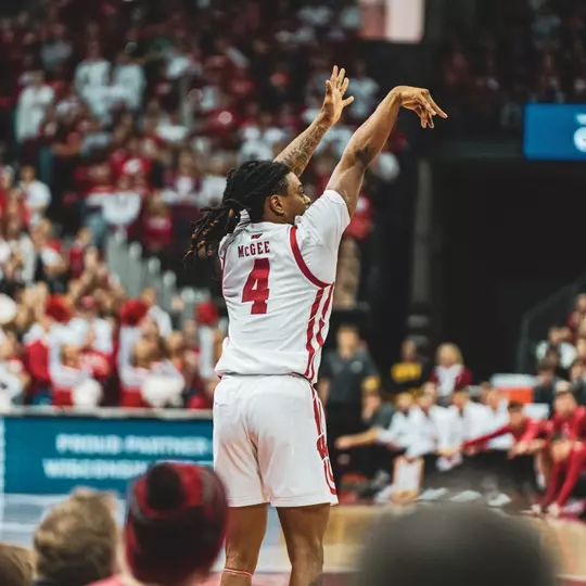 Kamari McGee (4) against Rutgers during 2022-23 season