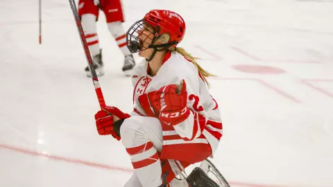 Casey O'Brien celebrates a goal
