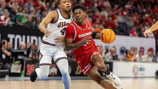 AJ Storr during a game against Illinois