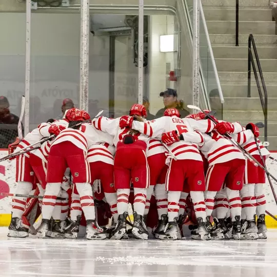 The #2 Wisconsin Badgers women’s hockey team defeats St. Thomas 9-1 in the first round of the WCHA Tournament in the LaBahn Arena at the University of Wisconsin- Madison on March 2, 2024. (Photo by Taylor Wolfram / Wisconsin Athletics Communications)