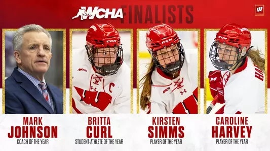 WCHA Award Finalists - Curl, Johnson, Simms, Harvey