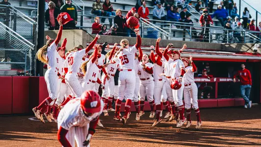 Badgers celebrate lead off home run
