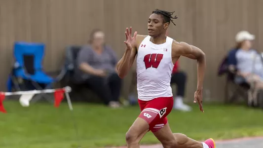 Jalen Williams competes in the 400 metes at the 2023 Wisconsin Classic