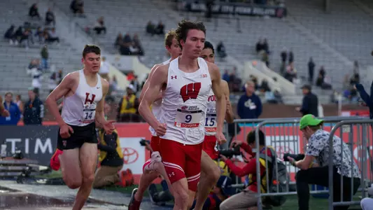 Logan Measner records the top steeplechase time in the Big 10 at the Penn Relays on April 25th, 2024