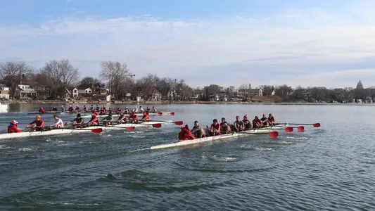 Rowing on east side of Lake Mendota