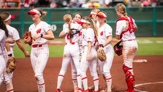 Softball celebrates win against Indiana