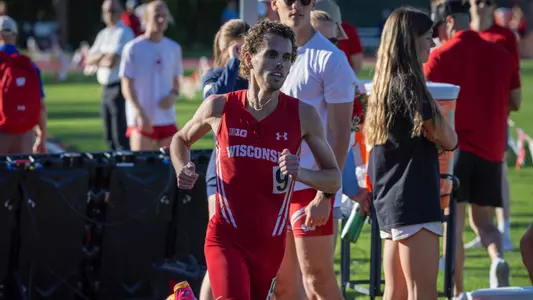 Jackson Sharp earns No. 4 on the UW top 10 outdoor list in the 3000 meters at the Badger Challenge on Friday, May 7th, 2024
