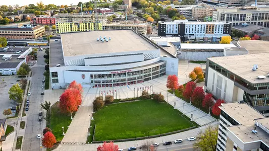 Aerial shot of the Kohl Center