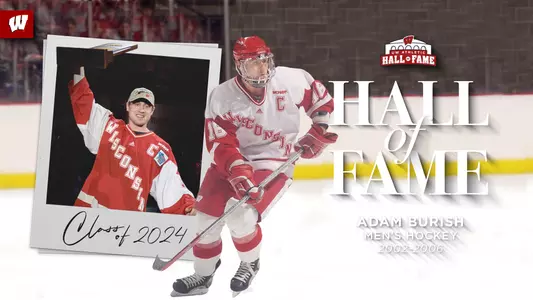 Adam Burish UW Athletic Hall of Fame graphic