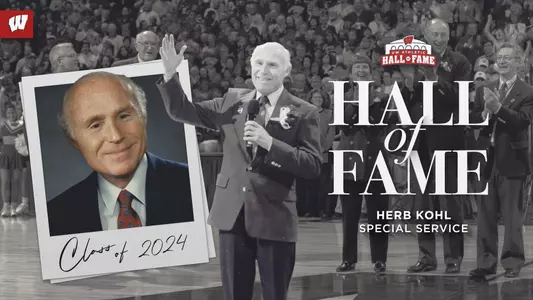 Herb Kohl UW Athletic Hall of Fame headline graphic