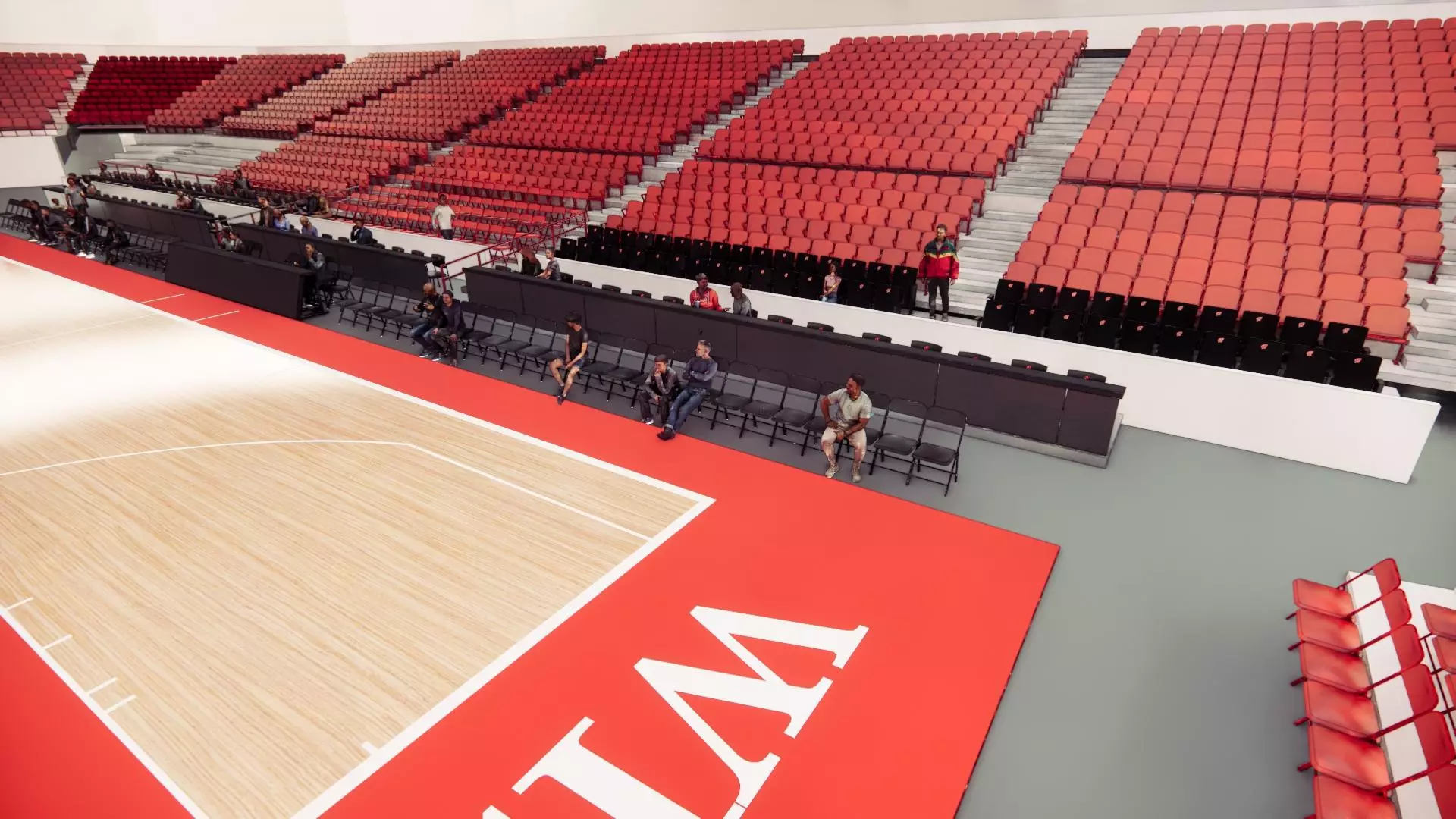 Rendering of new Kohl Center premium club seating at a basketball game
