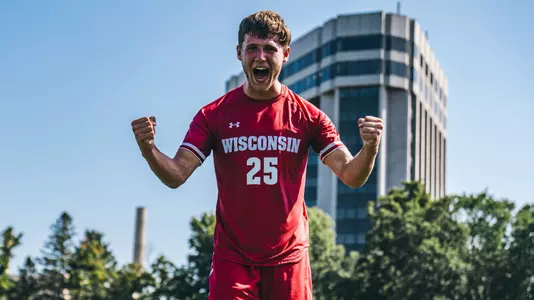 Ellis Jones celebrates