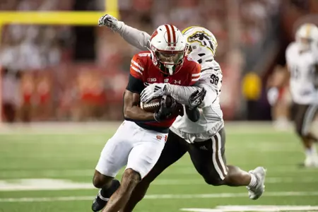 Wisconsin Badgers during an NCAA college football game against the Western Michigan Broncos, Friday, Aug. 30, 2024, in Madison, Wis. (Photo by David Stluka/Wisconsin Athletic Communications)