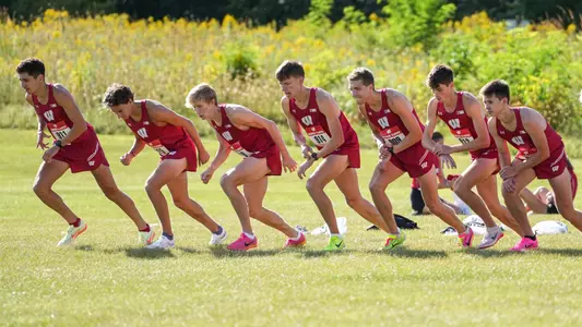 The start of the men's cross country race at the 2024 Badger Clssic