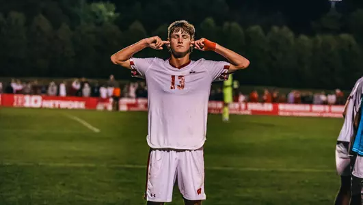 Dean Boltz celebrates game winner against Marquette