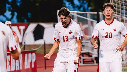 Dean Boltz celebrates a goal