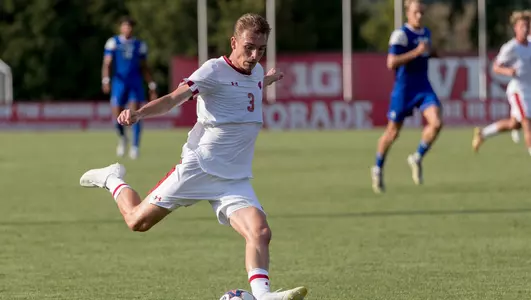Noah Glorioso sends a pass forward