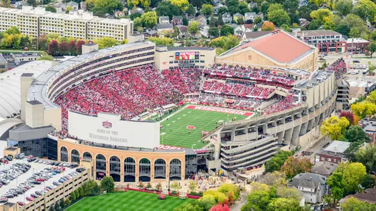Camp Randall stripe out aerial