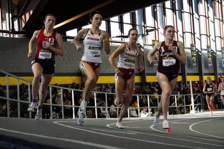 Kylie Finger and Fiona McLoughlin races in Iowa City.
