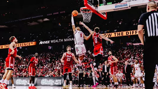 John Tonje throws down a dunk against Nebrask