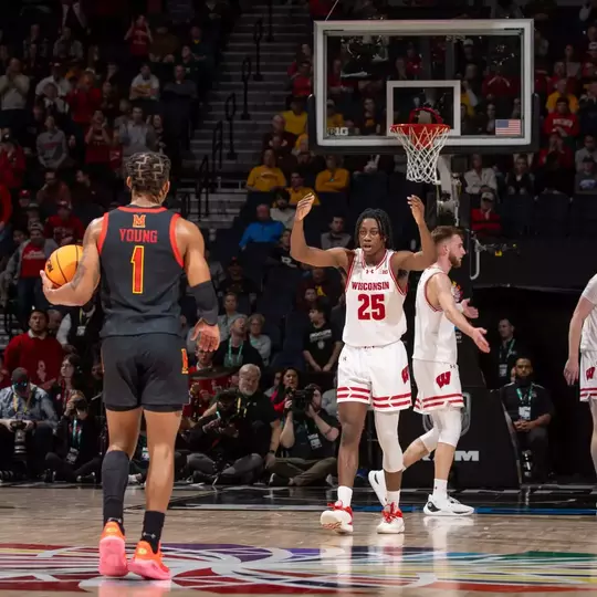 MINNEAPOLIS, MN - MARCH 14, 2024 - Indiana vs Maryland, at the 2024 TIAA Big Men's Basketball Tournament in Minneapolis, Minnesota. NOTE TO USER: Mandatory Copyright Notice: Copyright 2024 David Sherman Photography (Photo by David Sherman)