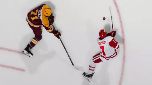 Gavin Morrissey skates against Minnesota