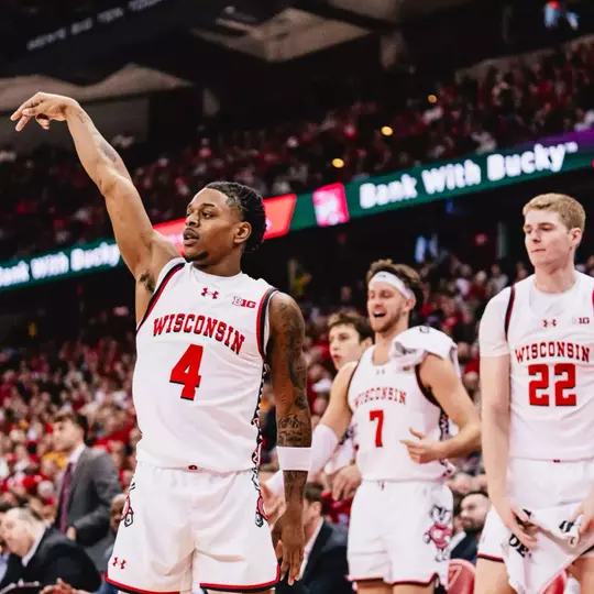 Kamari McGee hits a three against Iowa