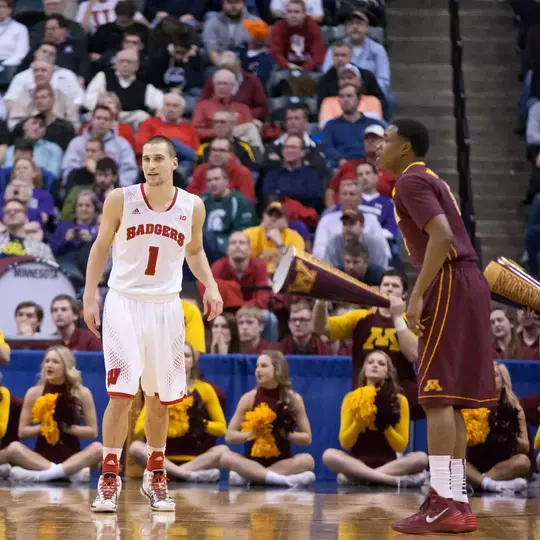 Ben Brust against Minnesota in 2014 Big Ten Tournament