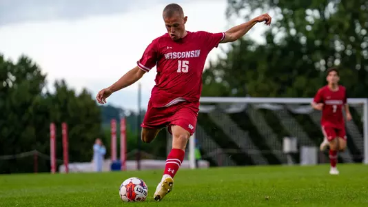 Ola Arntsen kicking the soccer ball