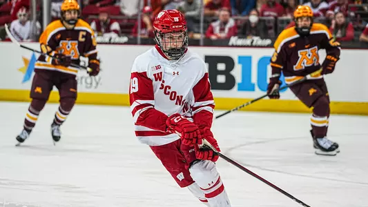 Quinn Finley skates against Minnesota