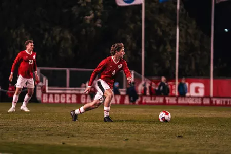 Julian Kuhr looks to pass the ball