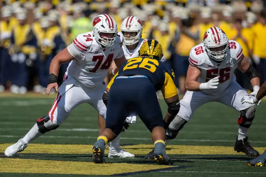 Wisconsin Badgers during a Big Ten Conference NCAA college football game against the Michigan Wolverines Sat., Oct. 4, 2025, in Ann Arbor, Michigan. (Photo by David Stluka/Wisconsin Athletic Communications)