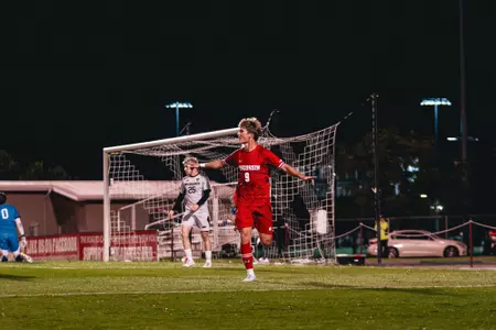 Markie Hrvojevic celebrates a goal against Milwaukee