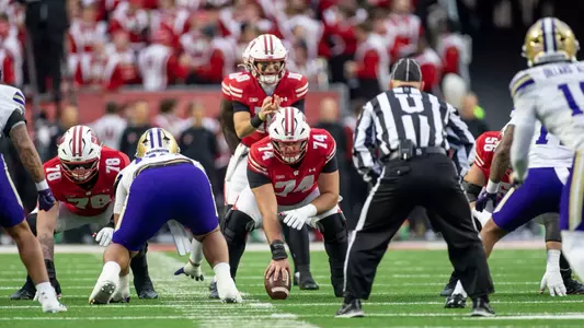 Wisconsin Badgers during a Big Ten Conference NCAA college football game against the Washington Huskies, Sat., Nov. 8, 2025, in Madison, Wis. (Photo by David Stluka/Wisconsin Athletic Communications)