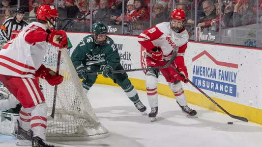 Quinn Finley skates against Michigan State