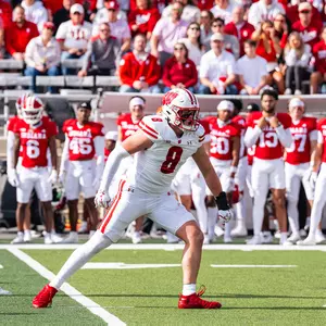 Posa celebrates vs. Indiana