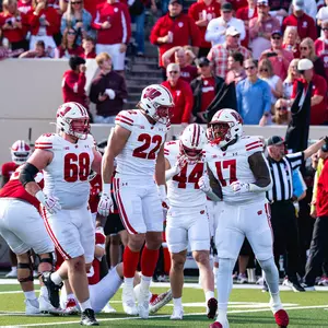 defense celebrates a sack