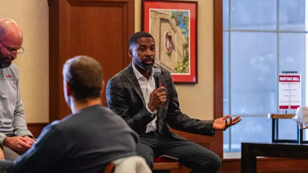 Coaches talk at Bios Symposium in Heritage Hall