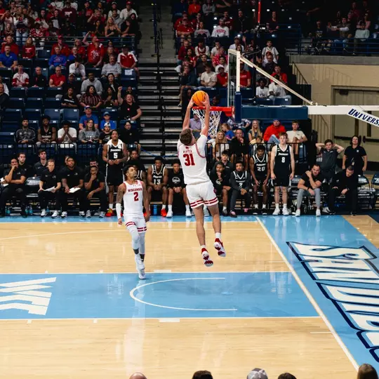 Nolan Winter slams the ball vs. Providence