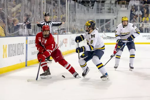 Gavin Morrissey skates at Michigan