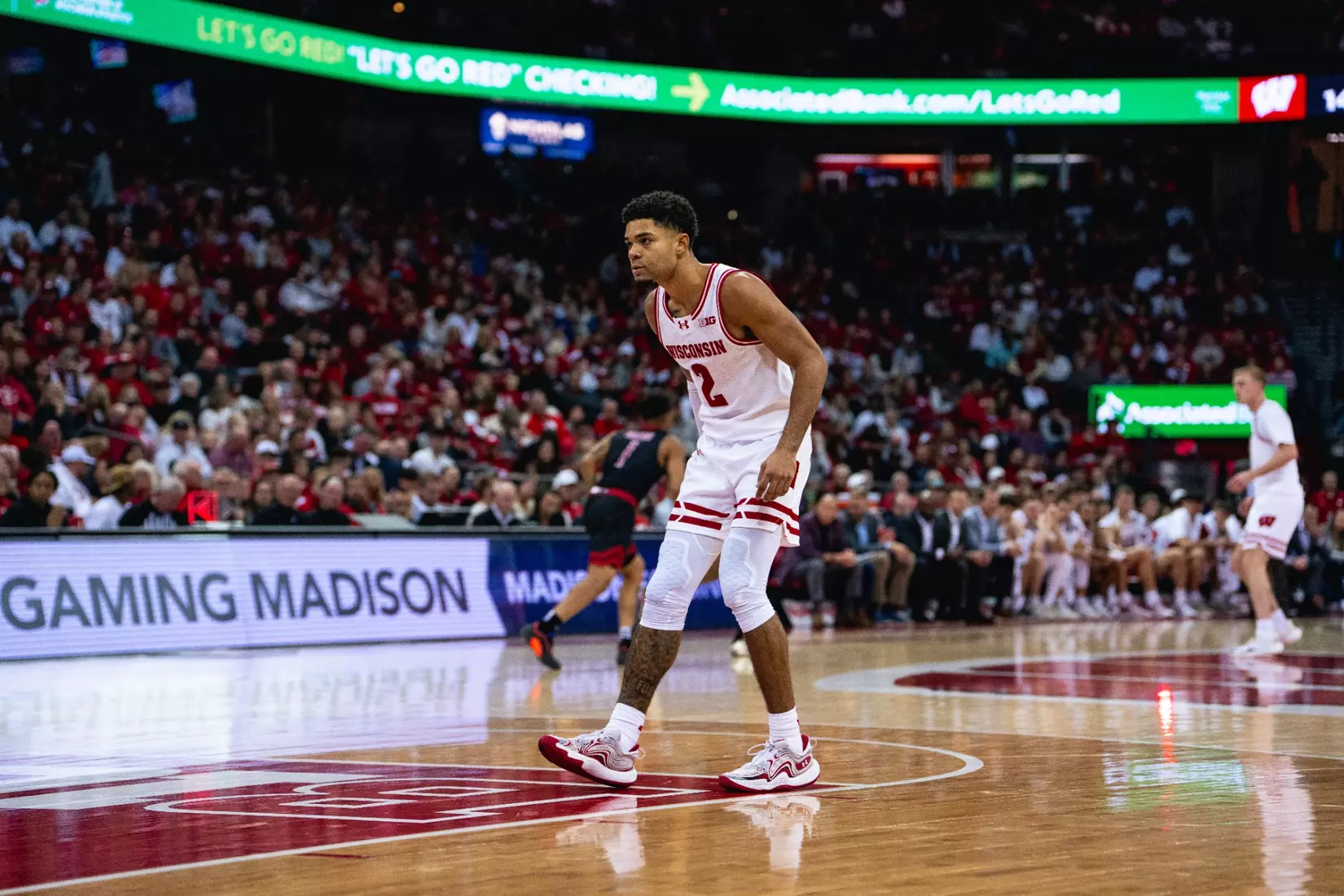 Nick Boyd gets ready to make defensive stop against NIU