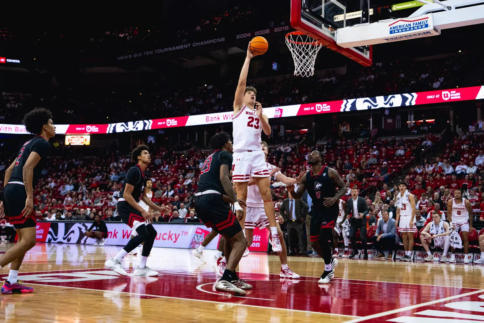 Will Garlock finishes his layup against NIU