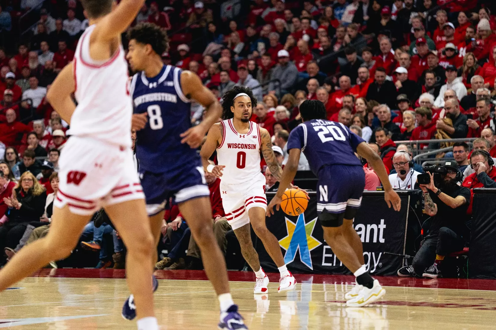 Braeden Carrington handles against Northwestern.