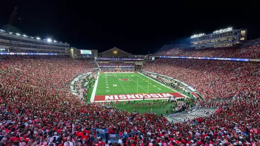 A general view of Camp Randall Stadium during the Wisconsin Badgers NCAA college football game against the Miami University Redhawks, Thurs., Aug. 28, 2025, in Madison, Wis. The Badgers won 17-0. (Photo by David Stluka/Wisconsin Athletic Communications)