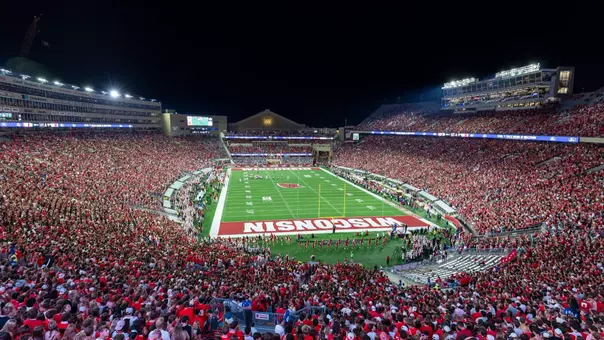 A general view of Camp Randall Stadium during the Wisconsin Badgers NCAA college football game against the Miami University Redhawks, Thurs., Aug. 28, 2025, in Madison, Wis. The Badgers won 17-0. (Photo by David Stluka/Wisconsin Athletic Communications)