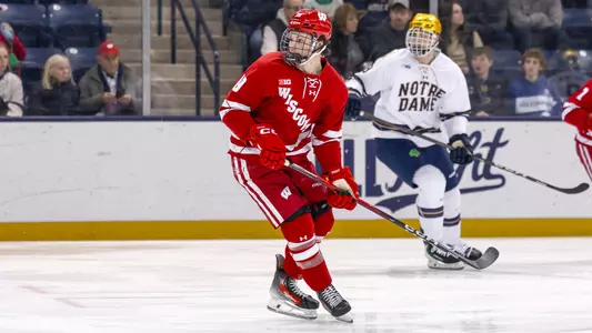 Quinn Finley skates at Notre Dame